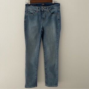 NYDJ Sheri Slim Mid Rise Lift Tuck Stretch Indigo Blue Jeans Womens Sz 2